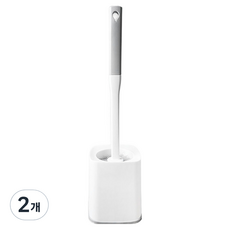 월드크린 르아 원형 변기솔, 그레이, 2개