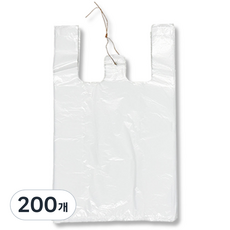 애니돌 손잡이 마트 비닐봉투 유백, 27L, 200개