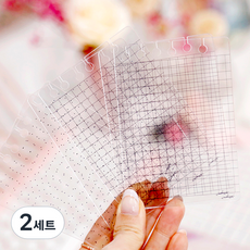 Lallayena 6孔日記本膠帶收納蓋子 A6 6入組, 混色, 2組