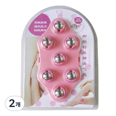 Daily Joy 滾珠刮痧按摩磁力球, 2個, 粉紅色