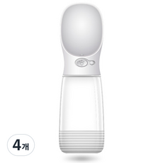 피비플러스 간식 보관형 애견 물통 380ml C91, 화이트, 4개