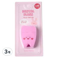 Butter Shop Scrabbit細尼龍牙線棒, 3個, 1件, 50m