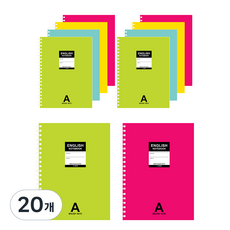 Heemangnote 2000 英語線圈筆記本, 隨機出貨, 20個