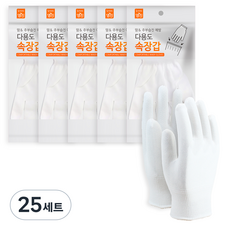 명진 다용도 속장갑 2켤레, 백색, FREE(one size), 25세트