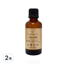 퓨어스 유기농 오일 로즈우드, 50ml, 2개
