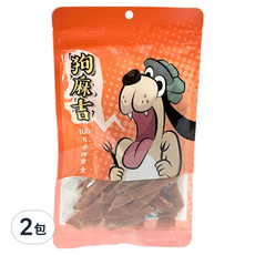 狗麻吉 寵物零食, 2包, 煙燻胸肉條, 90g