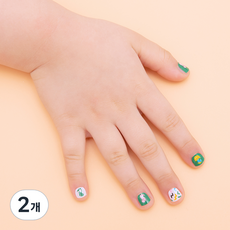 GLOSSYBLOSSOM Princess Gelica 兒童造型美甲貼紙 4歲以上 16張, 侏羅紀之友, 2個