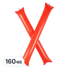 文具談 彩色長條氣球 棒球場加油棒 2入, 160套, 11 紅色