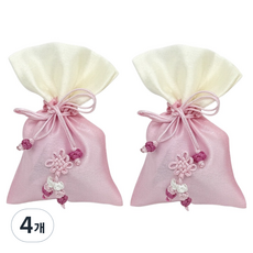 Lead home 滿載好運 傳統聘禮 彩色條紋迷你福袋 中, 4個, 粉紅色