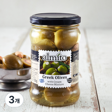 알미토 그릭 올리브 위드 크림치즈, 270g, 1개입, 3개