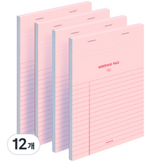 motemote 書寫墊筆記本 B6, 粉紅色, 60張, 12個