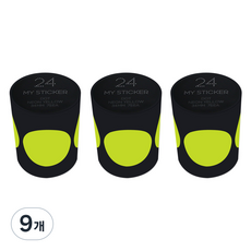 폼텍 마이스티커 도트 34mm 1롤, 네온 옐로우(24), 9개
