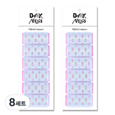 黑暗加熱髮捲 6p 套裝, 混色, 8組