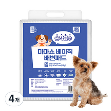 마마쇼 베이직 배변유도제 함유 배변패드, 100개입, 4개