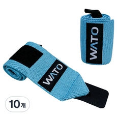 WATO 모던 피트니스 헬스 손목보호대, 07 파란색, 10개
