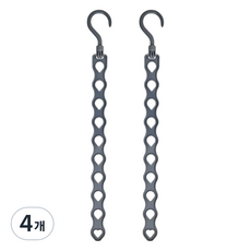 Cozywell 善用空間 360度旋轉多用途多功能衣架, 4個, 黑色