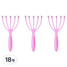 비투윈 지압 두피 5족 마사지기, 핑크, 18개