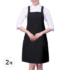 X型經典圍裙 sfae137, 黑色, 2個