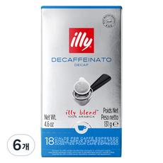 illy 意利 低咖啡因易濾包咖啡膠囊, 7.2克, 6個, 18件