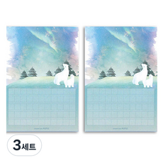 PLEPLE 心意相加 直式稿紙便條紙 2入組, 北極熊的旅行, 3套