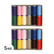 해피베어스 베스트 소형 봉제사 실 12종 2p 세트, 혼합색상, 5세트