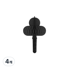 나눔 러브팟 디자인 자연가습기 리필 티슈볼 클로버 다크그레이, 4개