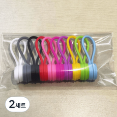 Pueora磁吸矽膠束線帶 10種組, 2組, 混色