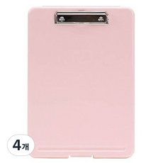 Bright Lab A4 直式板夾文件盒, 粉紅色, 4個