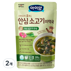 아이얌 일동후디스 홈쿡 안심 소고기 미역국, 2개, 200g