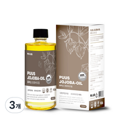퓨어스 유기농 호호바오일, 100g, 3개