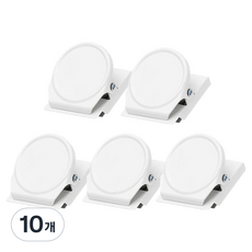 Gold Pang 圓形磁鐵 冰箱白板夾 全白色, 1入, 3 x 3.5 cm, 10個