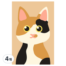 아트조이 DIY 명화그리기 10 x 15 cm, 삼색 고양이, 4개