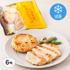 미트리 닭가슴살 함박스테이크 콘치즈맛 (냉동), 100g, 6팩