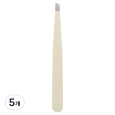 러비쉬 스텐 트위저 사선형, 5개, 아이보리