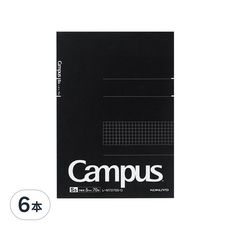 KOKUYO Campus 大人便條本A7 70張, 方格, 6本