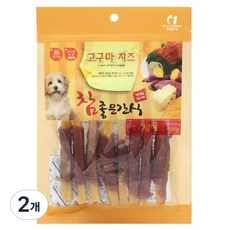 헬로도기 강아지 고구마치즈 육포 간식, 오리말이, 100g, 2개