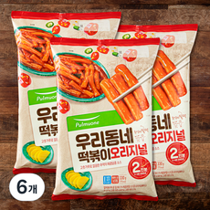 풀무원 우리동네 떡볶이 오리지널 2인분, 330g, 6개