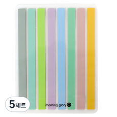 morning glory 長款索引標籤貼 8種 x 20張 套組, 5套, 混色