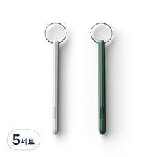 옴모 스테인리스 반영구 혀클리너 퓨어 화이트 + 올리브 그린 세트 SUS304, 5세트