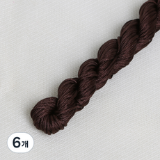 마켓피아 자수 DIY 코어사 편조 다용도 끈 1mm x 24m, 깊실버 커피, 6개