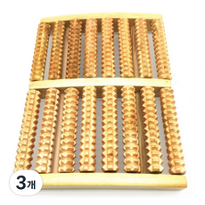 나무 얼굴 윤곽 괄사 돌돌이 마사지기, 3개