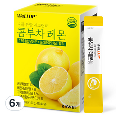 로엘 웰업 나를 위한 시크릿티 콤부차 레몬맛 분말스틱, 5g, 30개입, 6개