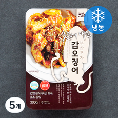 꾸봐꾸어 맛있게 매운 부산포차 갑오징어 (냉동), 300g, 5개