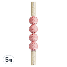 Tidy Home 涼感刮痧用品 4球按摩棒, 粉色 + 白色, 5個