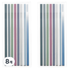 비온뒤 롱 인덱스스티커 시티 바이브 투명, 8개, 160개입