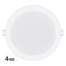원하 LED 방습 매입등 주백색 지름 175mm x 60mm 15W + 칩 랜덤발송 세트, 4세트