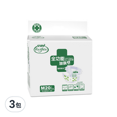 安親全功能加強型成人紙尿褲 32吋~44吋, M, 20片, 3包