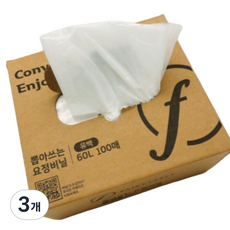 요정비닐 뽑아 쓰는 요정비닐 100p, 60L, 3개