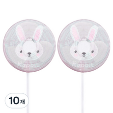 더자카 캐릭터 선풍기 안전망 M, 토끼, 10개