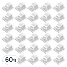 粗線整理夾, 白色, 60個